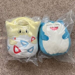 Pokemon Center Exclusive 12 inch Snorlax and Togepi Squishmallows Set